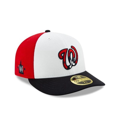 Red Washington Nationals Hat - New Era MLB Batting Practice Low Profile 59FIFTY Fitted Caps USA0793481